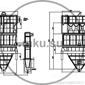 Чертеж циклона БЦ-512-Р-2-(6х6)