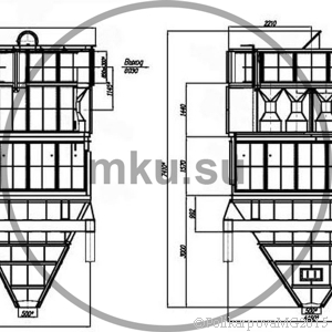 Чертеж циклона БЦ-512-2-(6х5)