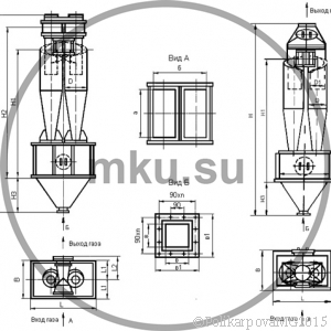 Чертеж циклона ЦН-15-400-2CП