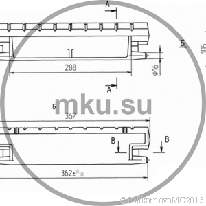 Чертеж колосника 00.1603.038 (Т 220.13.001)