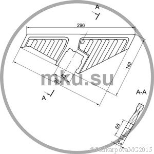 Чертеж колосника тип III 0-40-13