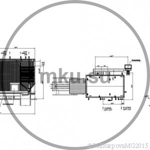 Чертеж водогрейного котла 2,5 МВт с ТШПМ