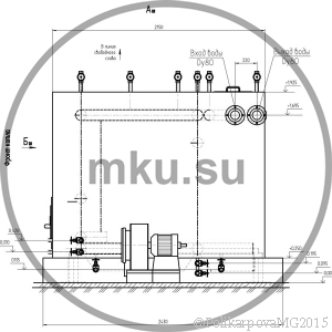Чертеж водогрейного котла 600 кВт РПК