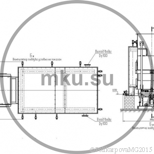 Чертеж водогрейного котла 800 кВт с ТШПМ