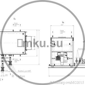 Чертеж водогрейного газового котла 1,3 МВт