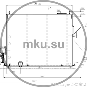 Чертеж водогрейного газового котла 4 МВт