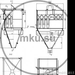 Чертеж циклона БЦ-259-(6x7)