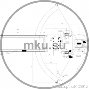 Производство модульных котельных. МКУ 2,2 план фундамента на 0 отметке. Чертеж