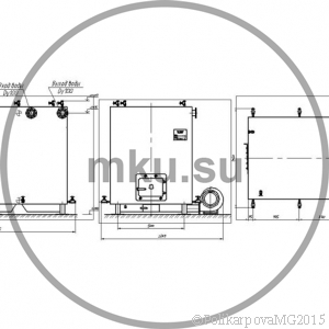 Чертеж водогрейного котла 1,2 МВт