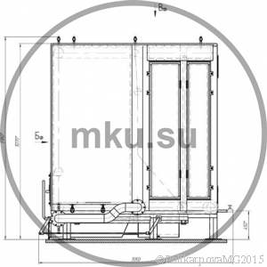 Чертеж водогрейного котла 1,5 МВт с топкой РВР