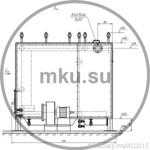 Чертеж водогрейного котла 500 кВт с топкой РВР